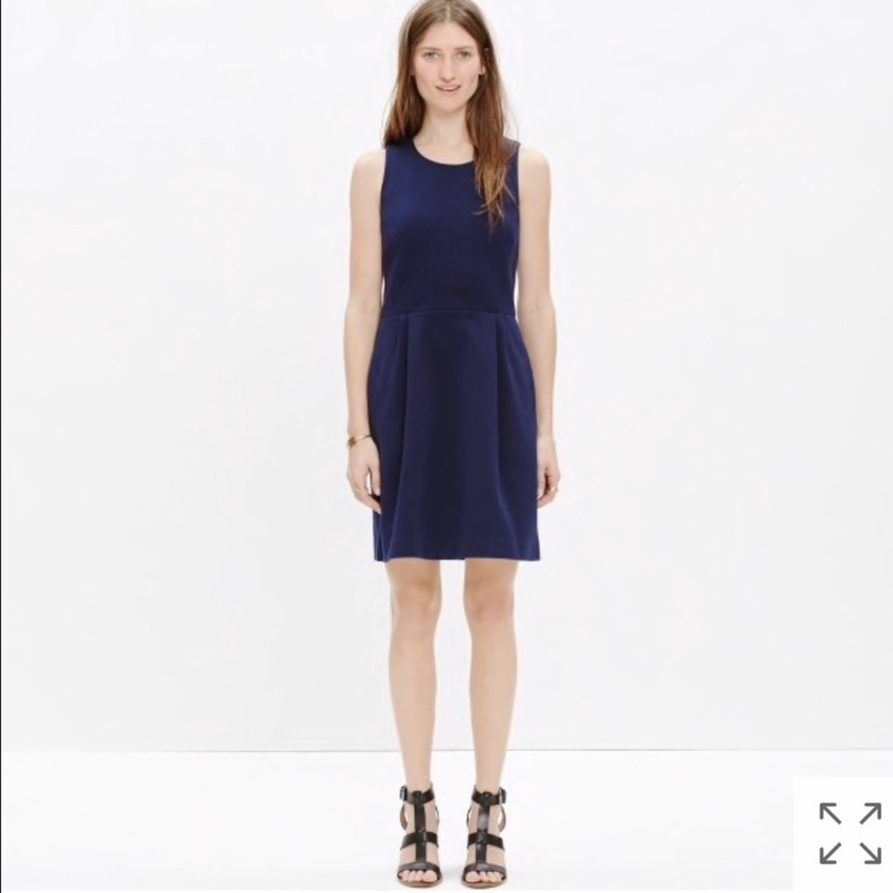 Madewell Verse Fit and Flare Navy Ponte Dress XS